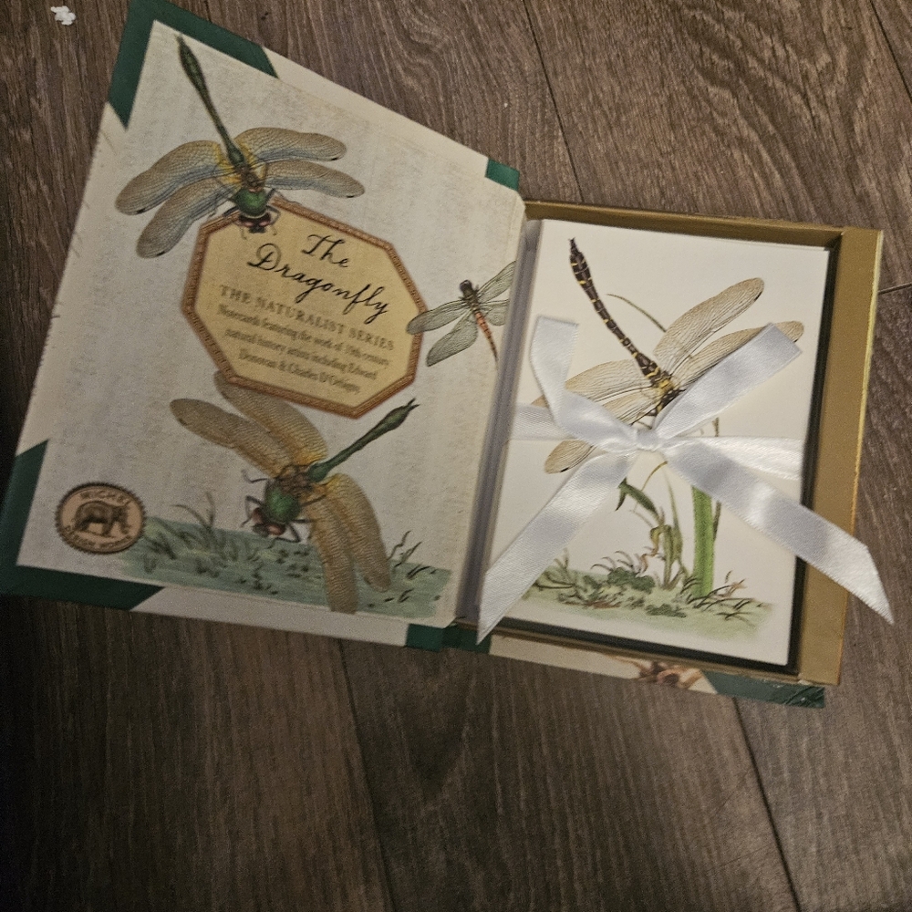 Dragonfly Book Box Note Cards - Picture 2 of 4